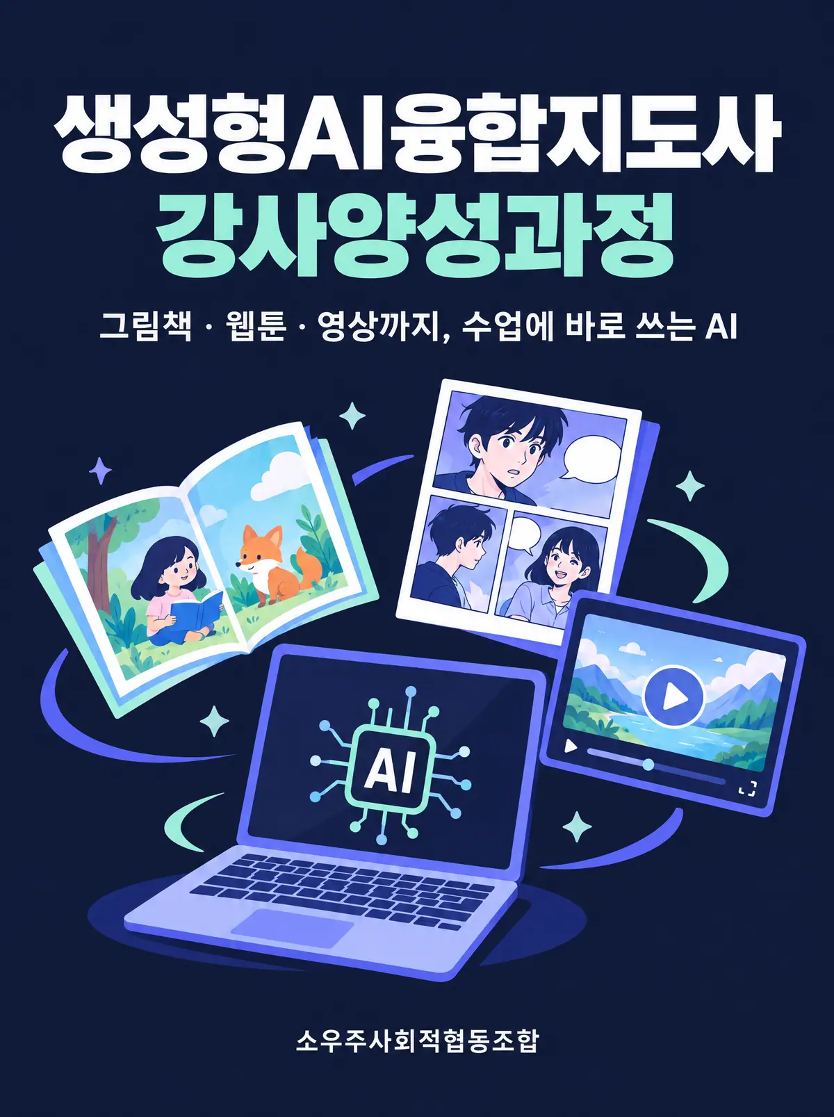 생성형AI융합지도사 강사양성과정 모집 포스터